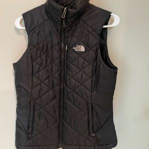 The North Face black puffer vest